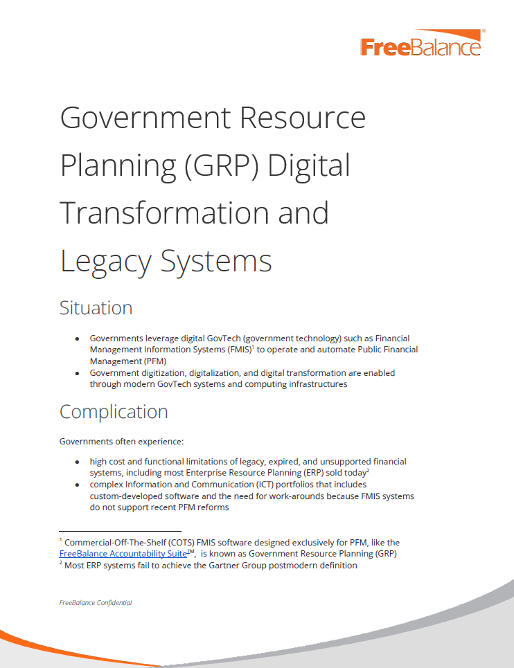 Digitale transformatie van overheidsmiddelenplanning en legacysystemen